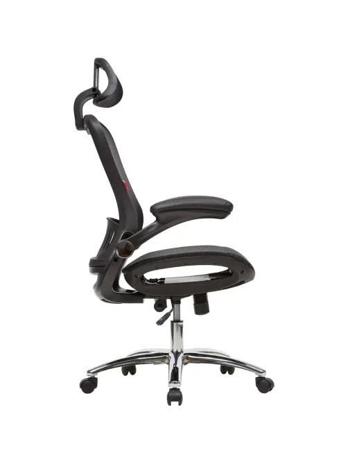 Кресло BN_Hg_EChair-552 TTW Net сетка черная, хром