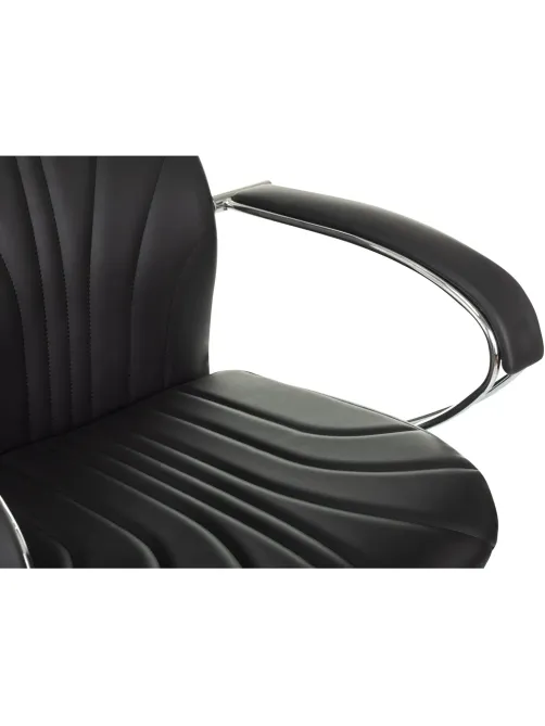 Кресло VB_EChair 655LT SL/TPU черный экокожа крестов. хром
