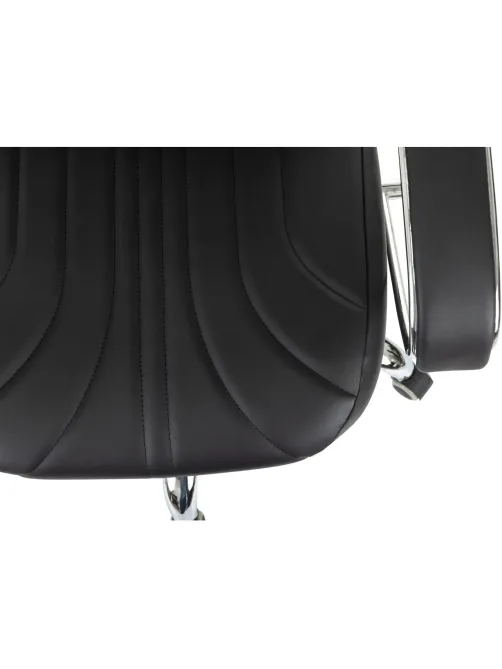 Кресло VB_EChair 655LT SL/TPU черный экокожа крестов. хром