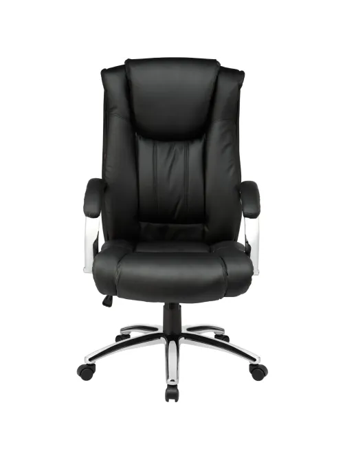 Кресло BN_Dt_EChair-561 TR рец. кожа черная, хром