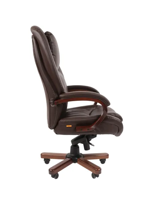 Кресло VT_Chairman 408 кожа+PU коричн