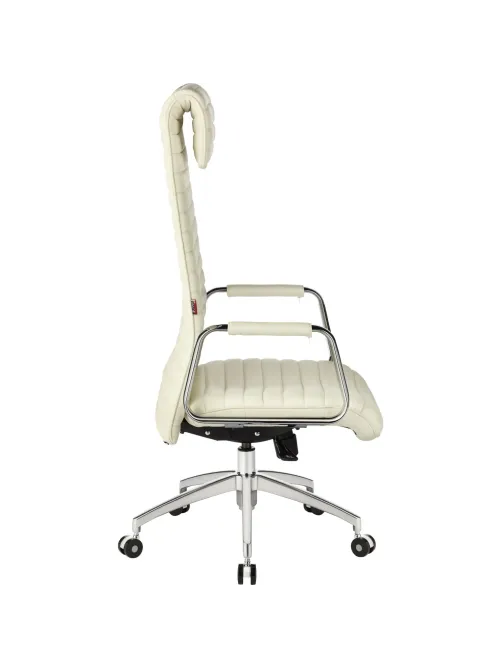 Кресло BN_Fc_Руководителя Echair-528 ML кожа белая, алюминий