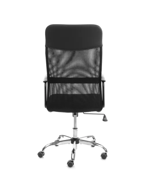 Кресло ТЧ Комус Мебель Easy Chair 619, сетка/экокожа, черный, хром