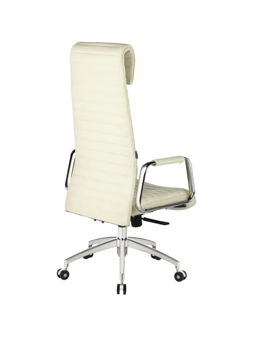 Кресло BN_Fc_Руководителя Echair-528 ML кожа белая, алюминий