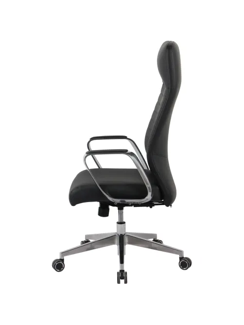 Кресло BN_Hg_EChair-505 TL нат. кожа черный алюминий
