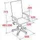 Кресло BN_SH_EChair-565 TW сетка/ткань черный, хром