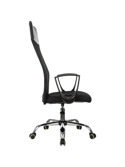 Кресло VB_EChair-510 TW сетка/ткань черный хром