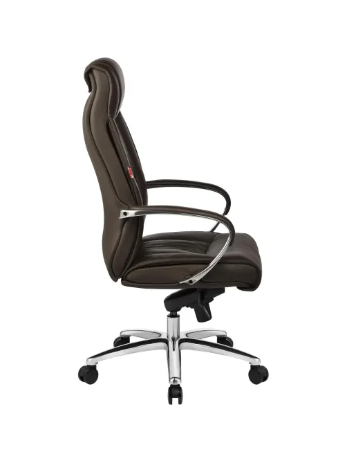 Кресло BN_Fc_Руководителя Echair-534 TL кожа коричневая, хром