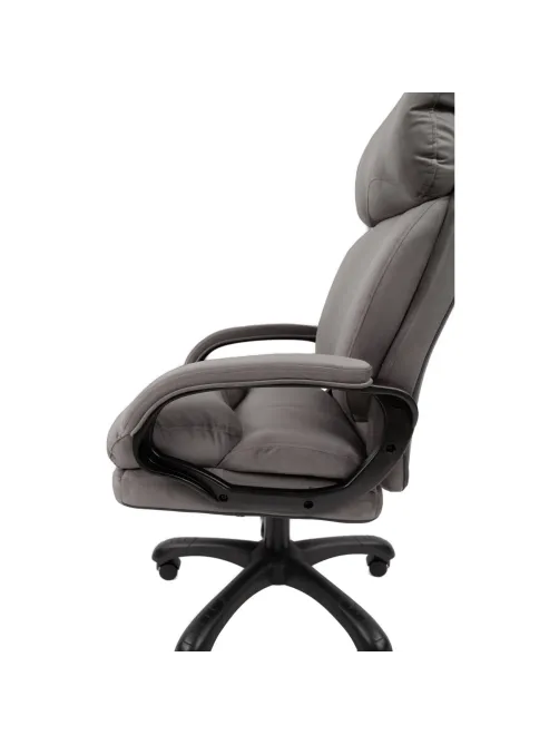 Кресло VT_Chairman Home 505 Россия ткань Т-55 серый (черный пластик)