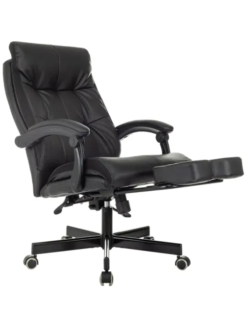 Кресло VB_EChair 624 PU PM черный эко.кожа  подст.для ног