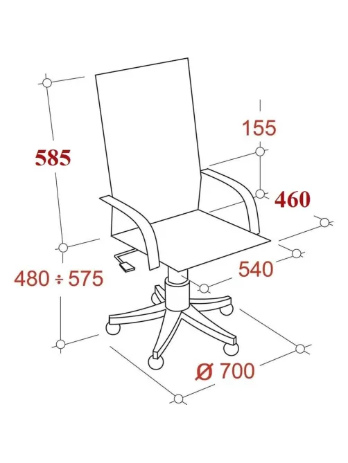 Кресло VB_Echair-656 TС ткань черный пластик