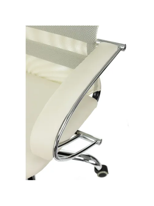 Кресло VB_EChair-655 SL TPU_BG сетка/экокожа бежевый хром