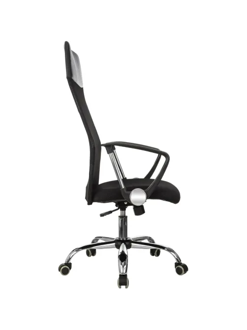 Кресло VB_EChair-508 TTW сетка/ткань/кожзам  черный хром