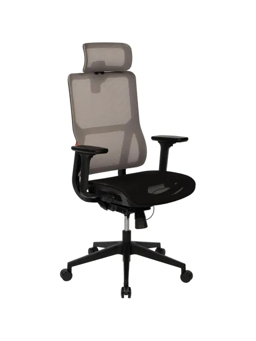 Кресло BN_Zm_EChair-601 MC сетка, серый/черный