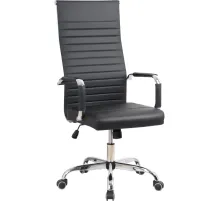Кресло BN_SH_EChair-566 TPU кожзам черный, хром