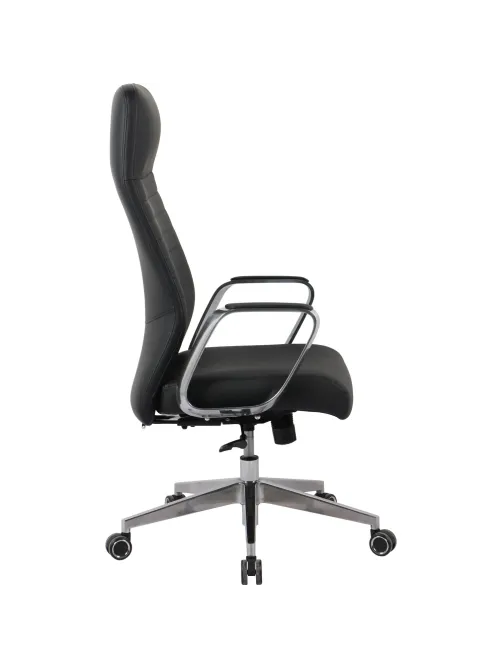 Кресло BN_Hg_EChair-505 TL нат. кожа черный алюминий