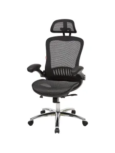 Кресло BN_Hg_EChair-552 TTW Net сетка черная, хром