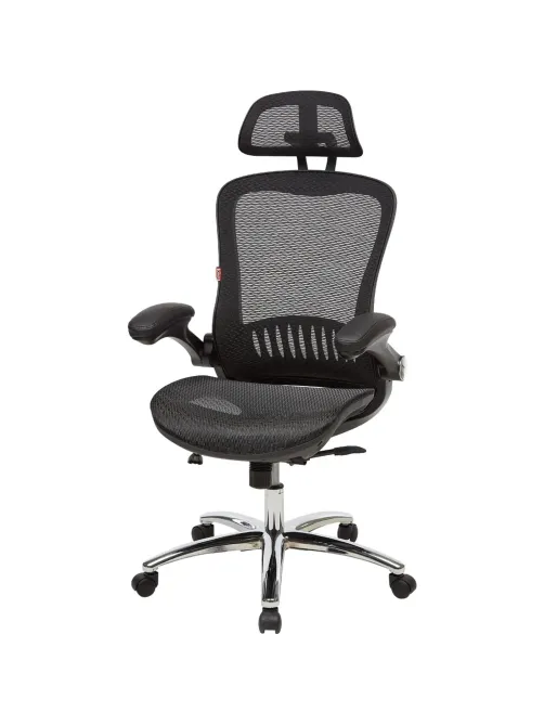 Кресло BN_Hg_EChair-552 TTW Net сетка черная, хром