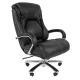 Кресло VT_CHAIRMAN 402 кожа черная, хром