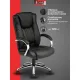 Кресло BN_Dt_EChair-561 TR рец. кожа черная, хром