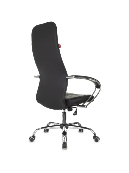 Кресло VB_EChair 655LT SL/TPU черный экокожа крестов. хром