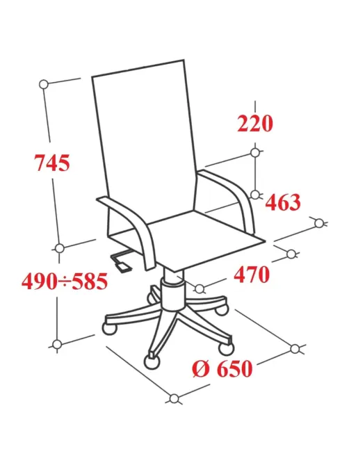 Кресло МТ_EChair 675 TTW сетка/ткань черный пластик