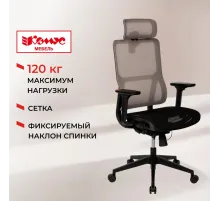 Кресло BN_Zm_EChair-601 MC сетка, серый/черный