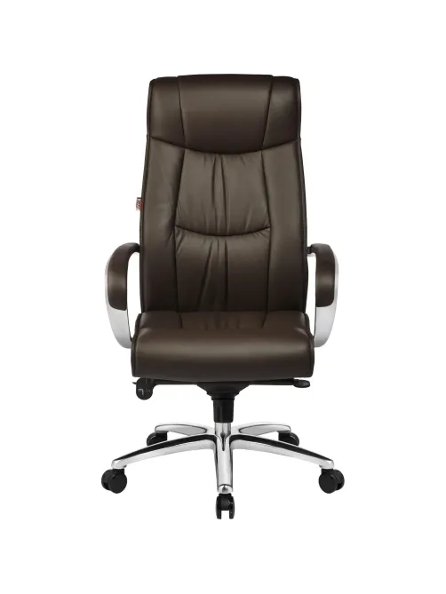 Кресло BN_Fc_Руководителя Echair-534 TL кожа коричневая, хром