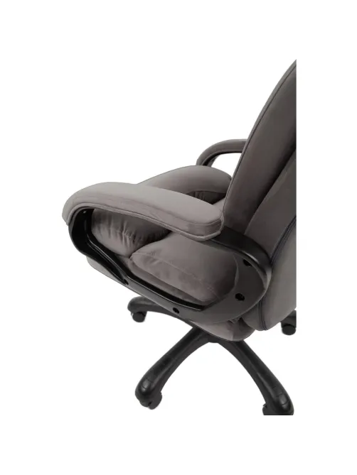 Кресло VT_Chairman Home 505 Россия ткань Т-55 серый (черный пластик)