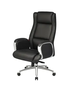 Кресло BN_Jl_Руководителя Echair-545 ML кожа черная, хром
