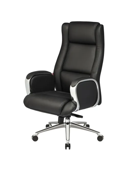 Кресло BN_Jl_Руководителя Echair-545 ML кожа черная, хром