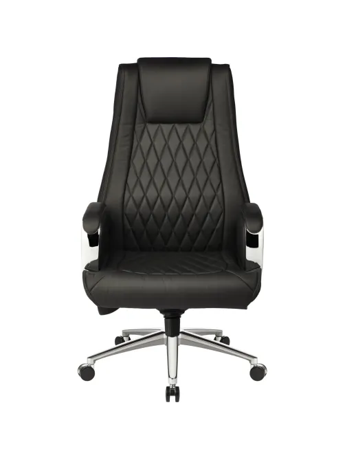Кресло BN_Jl_Руководителя Echair-518 ML кожа черная, хром