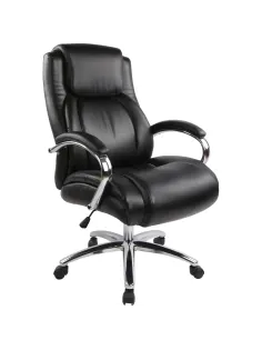 Кресло BN_Dp_EChair-585 TR рецикл.кожа черный, хром