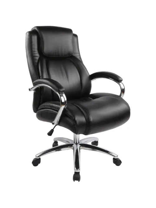 Кресло BN_Dp_EChair-585 TR рецикл.кожа черный, хром