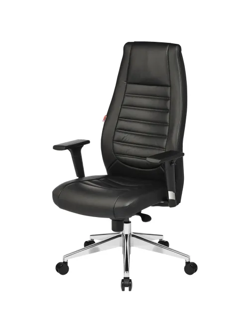 Кресло BN_Fc_EChair-599 MPU кожзам черный, алюминий