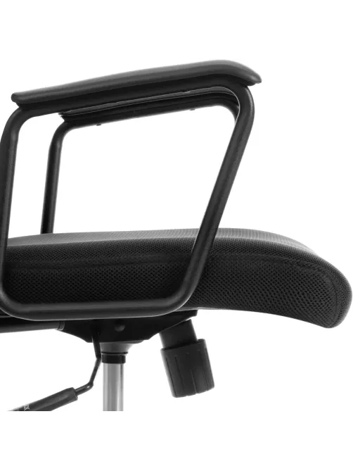Кресло ТЧ Комус Мебель Easy Chair 619, сетка/экокожа, черный, хром