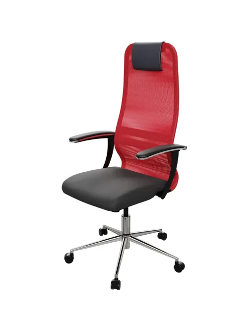 Кресло МТ_SU-B-8/Sit 8 B1-8U подл.158/осн.009 красный/черный zDC.2F.1.2A2