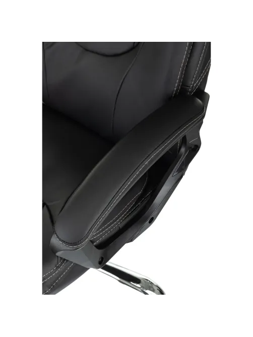 Кресло VB_EChair 668 TPU/SL черный экокожа крестов.металл хром