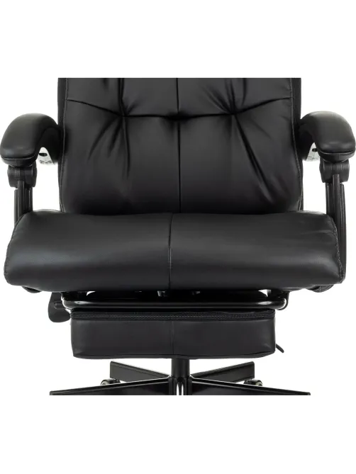 Кресло VB_EChair 624 PU PM черный эко.кожа  подст.для ног