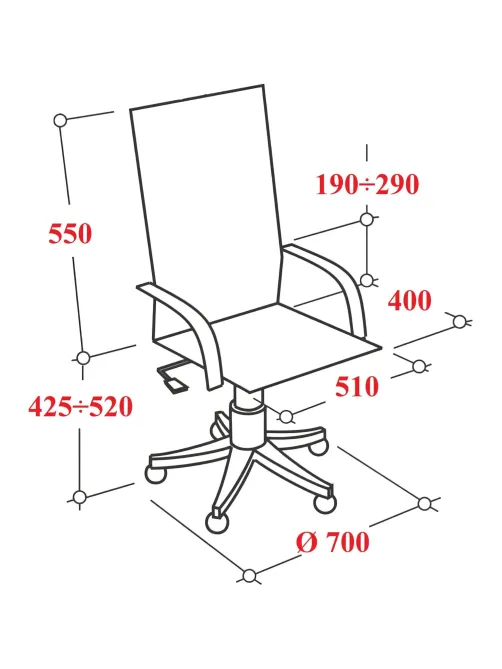 Кресло VB_EChair 663 TC-H черный TW-01 38-418 сетка/ткань