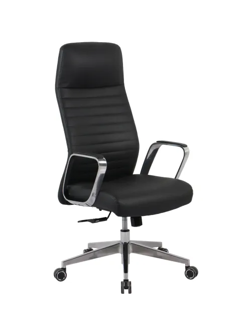 Кресло BN_Hg_EChair-505 TL нат. кожа черный алюминий