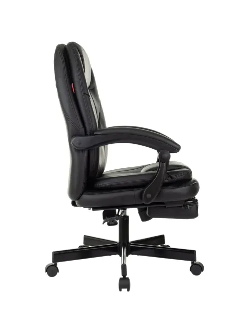 Кресло VB_EChair 668 PU P черный эко.кожа подст.для ног