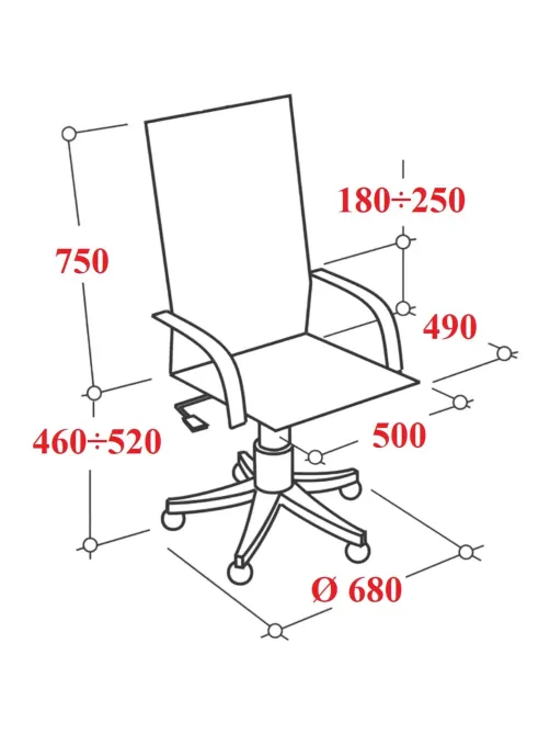 Кресло BN_Fc_EChair-599 MPU кожзам черный, алюминий