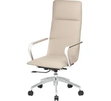 Кресло BN_Jl_EChair-593 TPU экокожа бежевый, алюминий