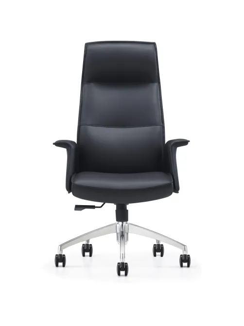 Кресло ЮФК Комус Мебель Easy Chair 503, экокожа, черный, алюминий