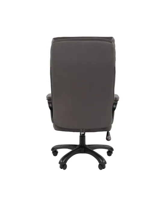 Кресло VT_Chairman Home 505 Россия ткань Т-55 серый (черный пластик)