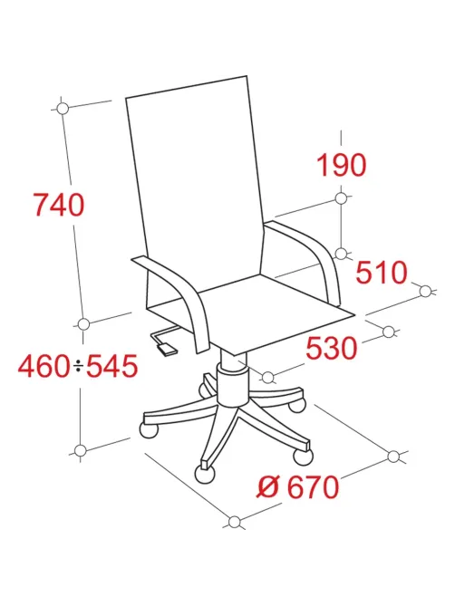 Кресло BN_Fc_Руководителя Echair-534 TL кожа коричневая, хром
