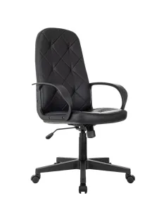 Кресло VB_EChair 602 PU черный эко.кожа крестов. пластик
