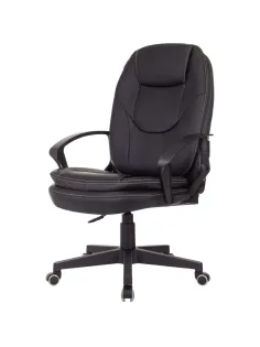 Кресло VB_EChair 668LT PU черный эко.кожа крестов. пластик