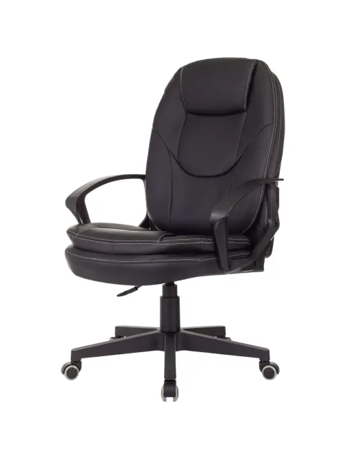 Кресло VB_EChair 668LT PU черный эко.кожа крестов. пластик